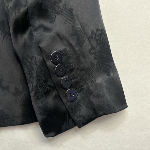 Theory Grinson Blazer Black Jacquard Size 0 OVERSIZED - Picture 11 of 14